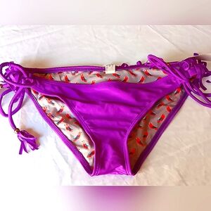 3/10 Raisins Bikini Bottom Fringe Bright Purple S Y2K
